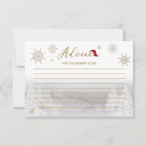 Santa Baby Christmas Baby Shower Advice Cards