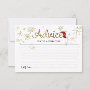 Santa Baby Christmas Baby Shower Advice Cards