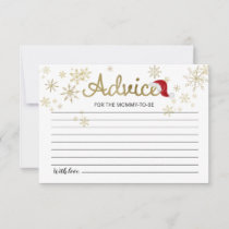 Santa Baby Christmas Baby Shower Advice Cards