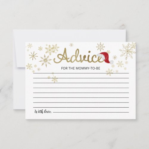 Santa Baby Christmas Baby Shower Advice Cards