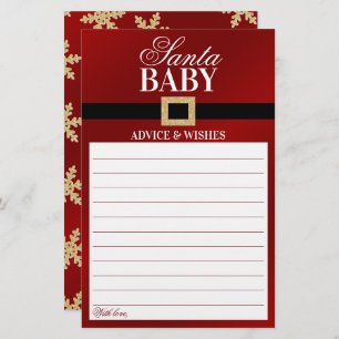 Santa Baby Christmas Baby Shower Advice & Wishes