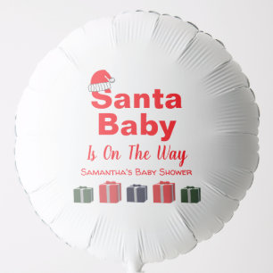 Santa Baby Christmas Baby Shower Balloon