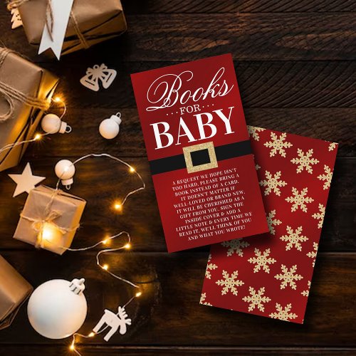 Santa Baby  Christmas Baby Shower Books For Baby Enclosure Card