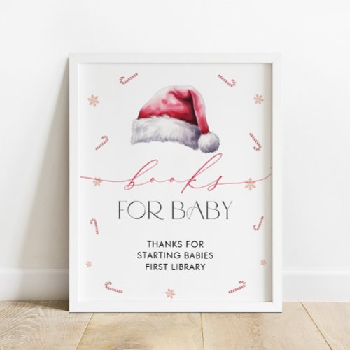 Santa Baby Christmas Baby Shower Books for Baby Poster