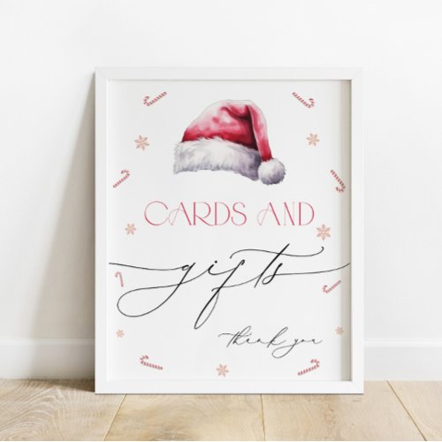 Santa Baby Christmas Baby Shower Cards and Gifts Poster