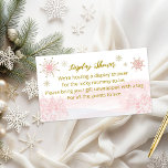 Santa Baby Christmas Baby Shower Display Shower Enclosure Card<br><div class="desc">Adorable calligraphy with snowflakes,  winter-themed baby shower invitations. Easy to personalised with your details. Check the collection to find matching items as enclosure cards.</div>
