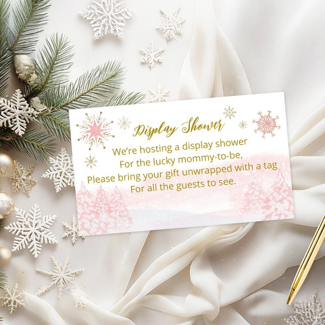 Santa Baby Christmas Baby Shower Display Shower Enclosure Card (Creator Uploaded)