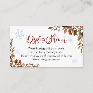 Santa Baby Christmas Baby Shower Display Shower Enclosure Card