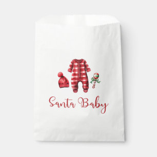 Santa Baby Christmas Baby Shower Favor Bag