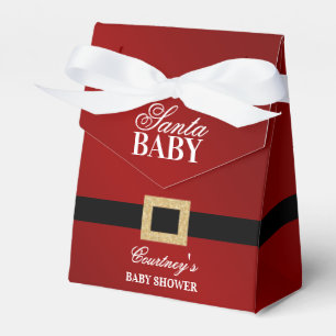 Santa Baby Christmas Baby Shower Favor Boxes