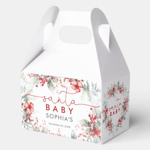 Santa Baby Christmas Baby Shower Favor Boxes