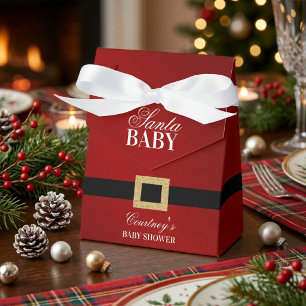 Santa Baby   Christmas Baby Shower Favor Boxes