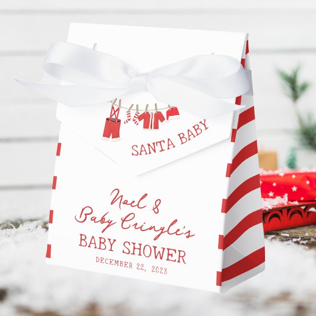Santa Baby Christmas Baby Shower Favor Boxes (Creator Uploaded)