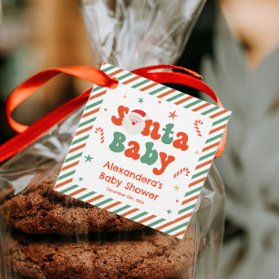 Santa Baby Christmas Baby Shower Favor Tags