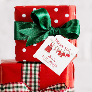 Santa Baby Christmas Baby Shower Favor Tags
