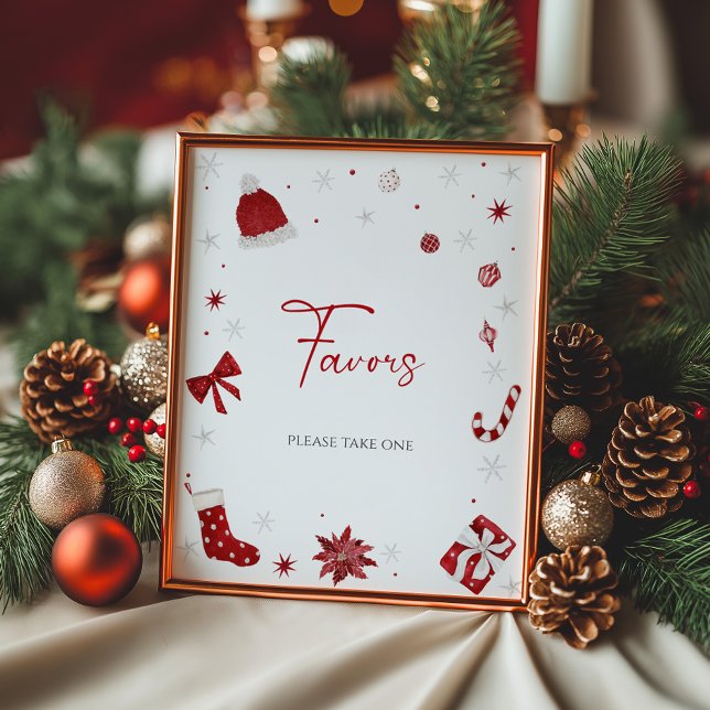 Santa Baby Christmas Baby Shower Favors Poster (Creator Uploaded)