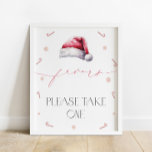 Santa Baby Christmas Baby Shower Favors Poster<br><div class="desc">Santa Baby Christmas Baby Shower Favors Poster. Matching items available.</div>