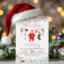 Santa Baby Christmas Baby Shower Gender Neutral