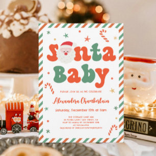 Santa Baby Christmas Baby Shower Gender Neutral Invitation