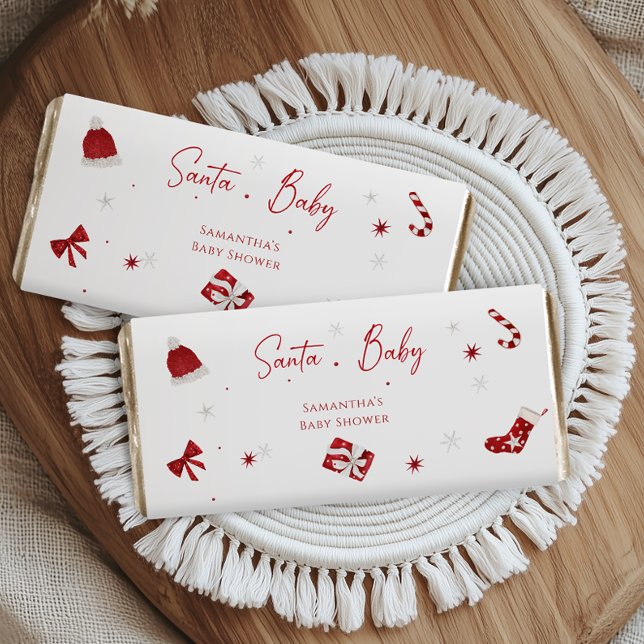 Santa Baby Christmas Baby Shower Hershey Bar Favors (Creator Uploaded)