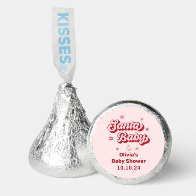 Santa Baby Christmas Baby Shower Hershey®'s Kisses® (Front)