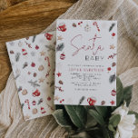 Santa Baby Christmas Baby Shower Invitation<br><div class="desc">Santa Baby Christmas Baby Shower Invitation</div>