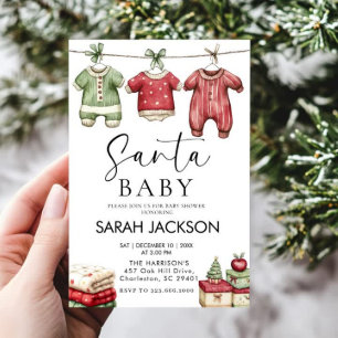 Santa baby Christmas baby shower Invitation