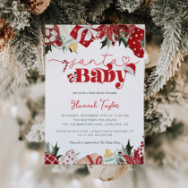 Santa Baby Christmas Baby Shower Invitation