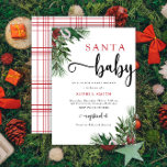 Santa baby christmas baby shower Invitation<br><div class="desc">Santa baby christmas baby shower Invitation. Matching items available.</div>