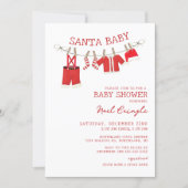 Santa Baby Christmas Baby Shower Invitations | Zazzle