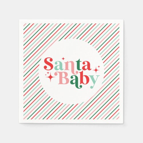 Santa Baby christmas baby shower Napkins