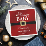 Santa Baby | Christmas Baby Shower Napkins<br><div class="desc">Celebrate in style with these trendy baby shower napkins. This design is easy to personalize with your special event wording and your guests will be thrilled when they see these fabulous napkins.</div>