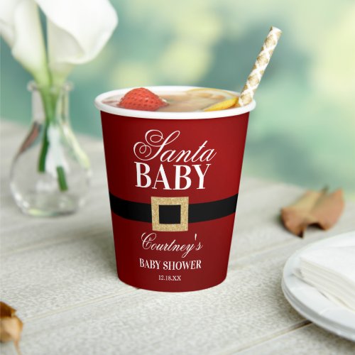 Santa Baby  Christmas Baby Shower Paper Cups