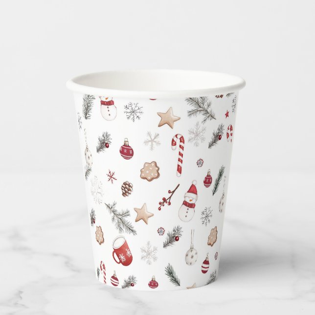 Santa Baby Christmas Baby Shower Paper Cups (Front)