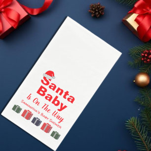 Santa Baby Christmas Baby Shower Paper Guest Towels