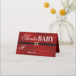 Santa Baby | Christmas Baby Shower Place Card<br><div class="desc">Celebrate in style with these modern and very trendy Christmas baby shower place cards. This design is easy to personalize with your special event wording and your guests will be thrilled when they see these fabulous place cards. Matching items can be found in the collection.</div>
