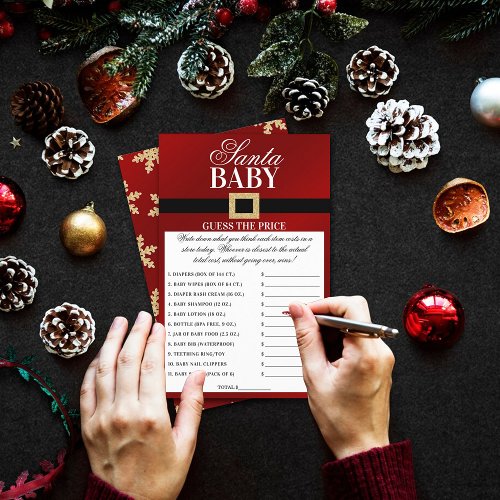 Santa Baby  Christmas Baby Shower Price Game