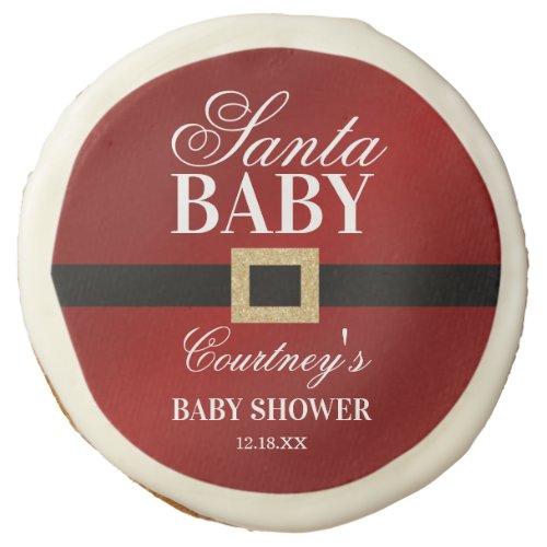 Santa Baby  Christmas Baby Shower Sugar Cookie