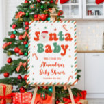 Santa Baby Christmas Baby Shower Welcome  Foam Board<br><div class="desc">Welcome guests to your Santa Baby baby shower theme with this charming Personalized Santa Baby Christmas Baby Shower Welcome Foam Board. Perfect for Christmas baby shower celebrations, it adds a festive touch to your event. Explore Christmas themed baby shower ideas with this adorable decoration, ideal for December baby shower ideas....</div>