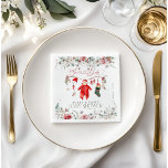 Santa Baby Christmas Baby Shower Welcome Napkins<br><div class="desc">Santa Baby Christmas Baby Shower Gender Neutral</div>