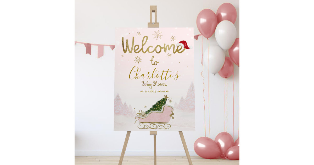 Christmas Theme Baby Shower Signs