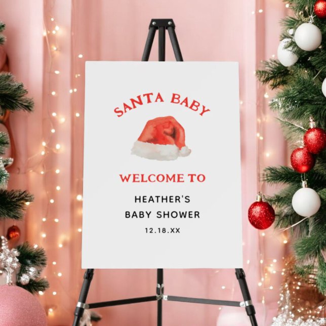 Santa Baby Christmas Baby Shower Welcome Sign (Creator Uploaded)