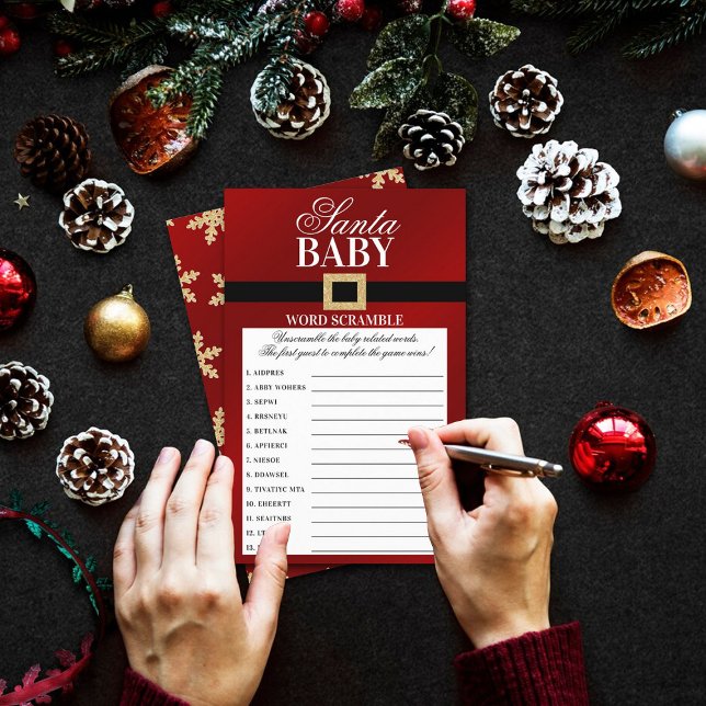 Santa Baby | Christmas Baby Shower Word Game (Creator Uploaded)