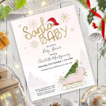 Santa Baby Christmas Budget Baby Shower Invitation