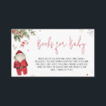 Santa Baby Christmas Clothes Books for Baby Enclosure Card<br><div class="desc">Elevate your baby shower with our Santa Clothes Baby Shower Books for Baby card Printable, a delightful addition to your event decor. With charming baby motifs this customizable sign encourages guests to contribute cherished books for the little one. Personalize to create a heartwarming atmosphere that celebrates the joy of reading...</div>