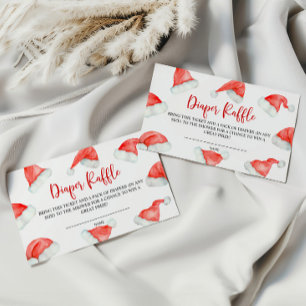 Santa Baby Christmas Diaper Raffle Enclosure Card
