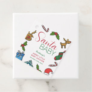 Santa Baby Christmas Gender Neutral Baby Shower Favor Tags