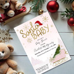 Santa Baby Christmas Girl Baby Shower Invitation<br><div class="desc">Santa Baby Christmas Girl Baby Shower Invitation</div>