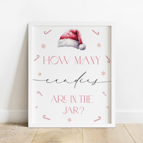 Santa Baby Christmas Guess How Many Candies Poster