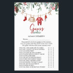 Santa Baby christmas 'Guess Who' Baby Shower Game  Flyer<br><div class="desc">Santa Baby christmas 'Guess Who' Baby Shower Game Flyer. is perfect for anyone having a baby shower this Christmas time. Simply give these game cards out to your guests to play at the shower, the person with the most correct answers wins a prize of your choice! Matching party items can...</div>